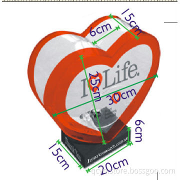 China newest red acrylic donation box with lock and key
